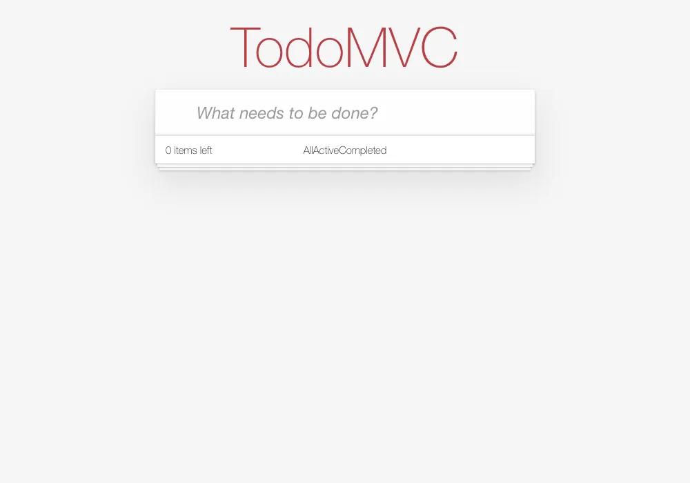 TodoMVC (SolidJS) application interface